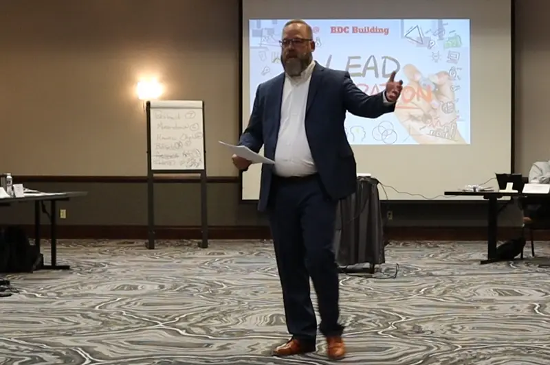 Mike Phillips presenting a keynote
